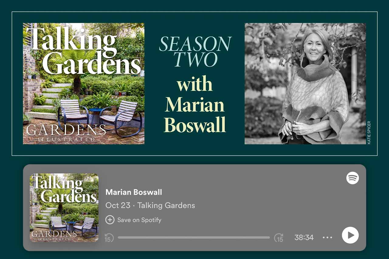 Marian was a guest on Gardens Illustrated podcast, Talking Gardens