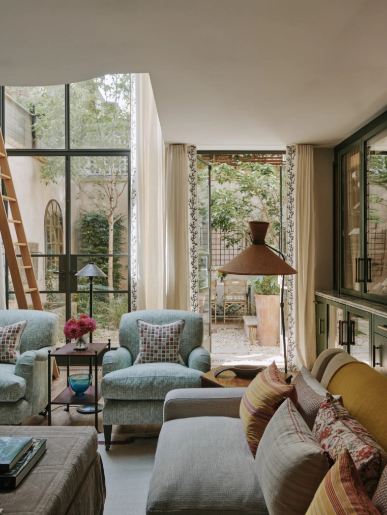Chelsea Townhouse Courtyard Garden From Inside