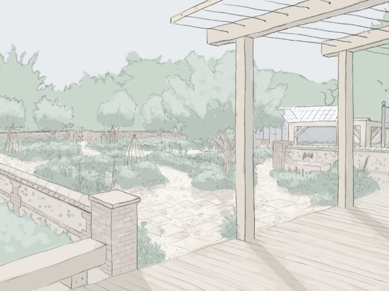 Potager View From Pergola, Chichester Harbour