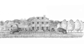 Wiltshire Estate Sketch From South
