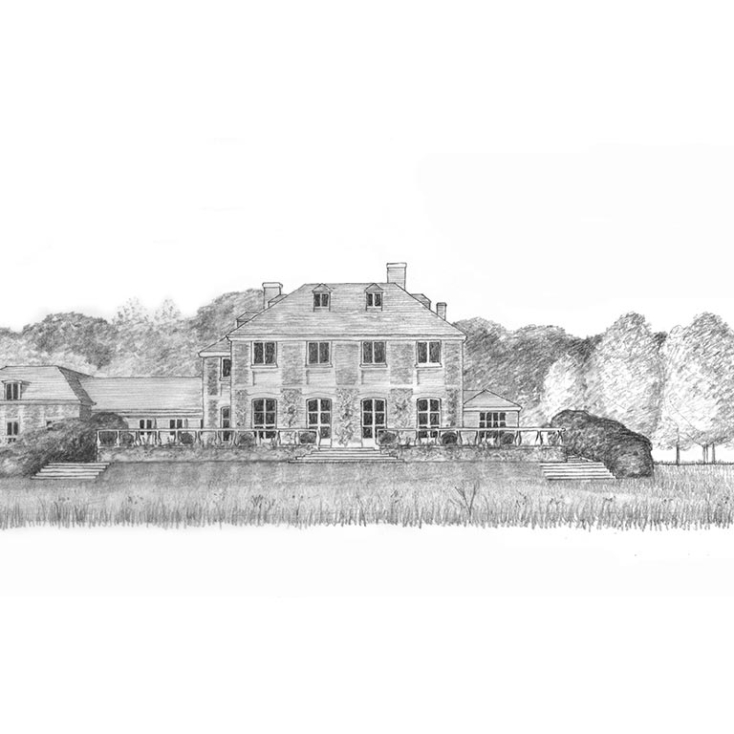 Wiltshire Estate Sketch From South